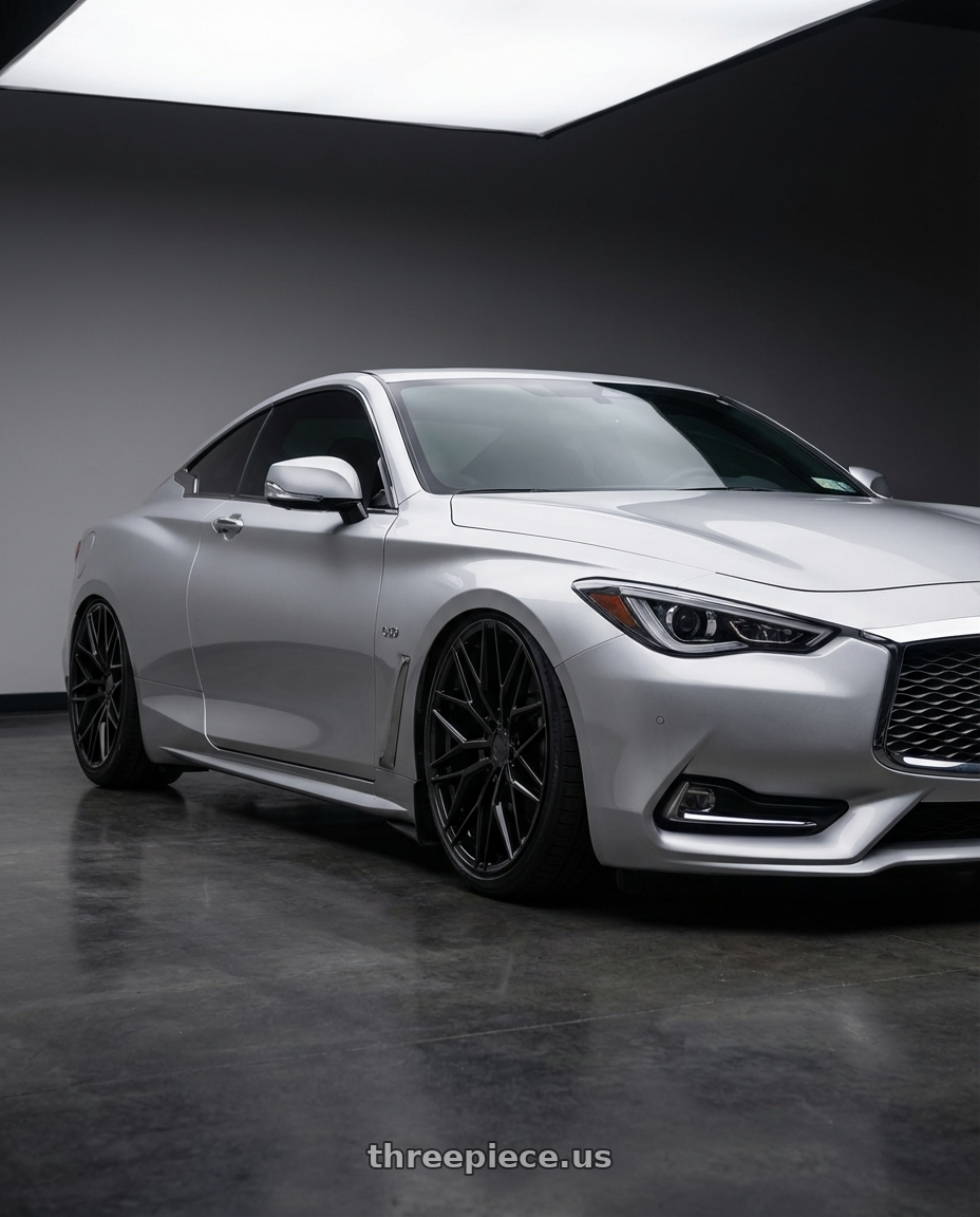 2020 Infiniti Q60 with Avant Garde Wheels M520R 5X114.3 20x11 +50 Gloss Black wheels