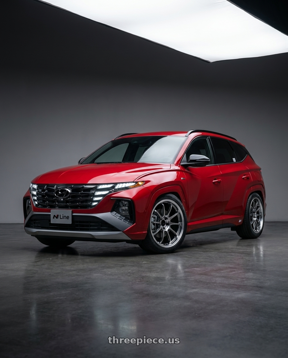 2022 Hyundai Tucson N line with Advan Racing RZ-DF2 5x114.3 20x9.0 +40 DIAMOND CUT & HYPER PLATINUM BLACK wheels
