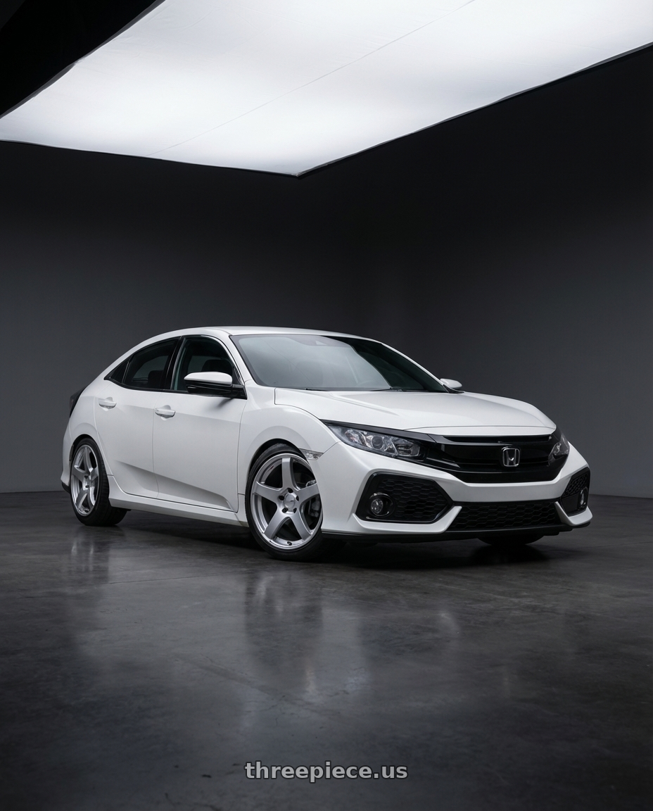 2019 Honda Civic with Ssr Gtv01 5x114.3 18x8+35  GLARE SILVER wheels