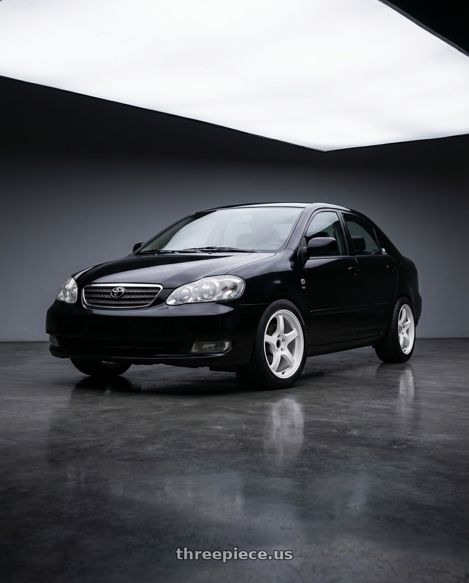 2006 Toyota Corolla Altis 1.6J with Gram Lights 57CR 4x100 15x8 +35 CERAMIC WHITE PEARL wheels