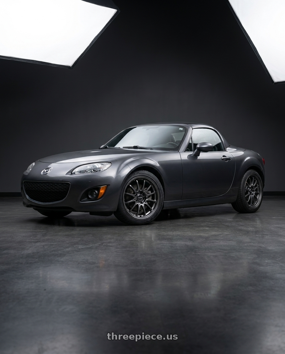 2014 Mazda MX-5 with Volk Racing CE28N-PLUS 5x114.3 17x8 +38 DIAMOND DARK GUNMETAL wheels