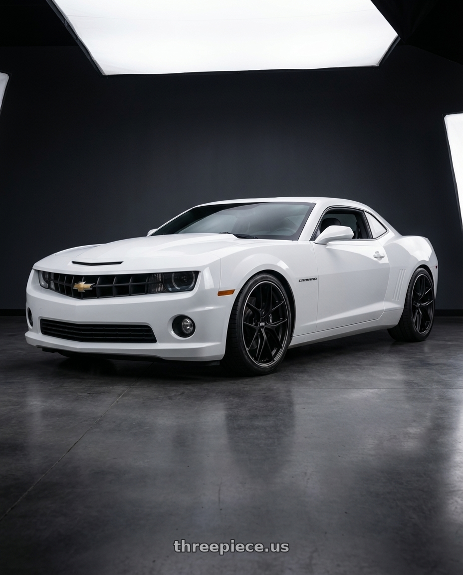 2014 Chevrolet Camaro 5th Gen with BBS CC-R 5x120 20x9.0+25 Satin Black wheels