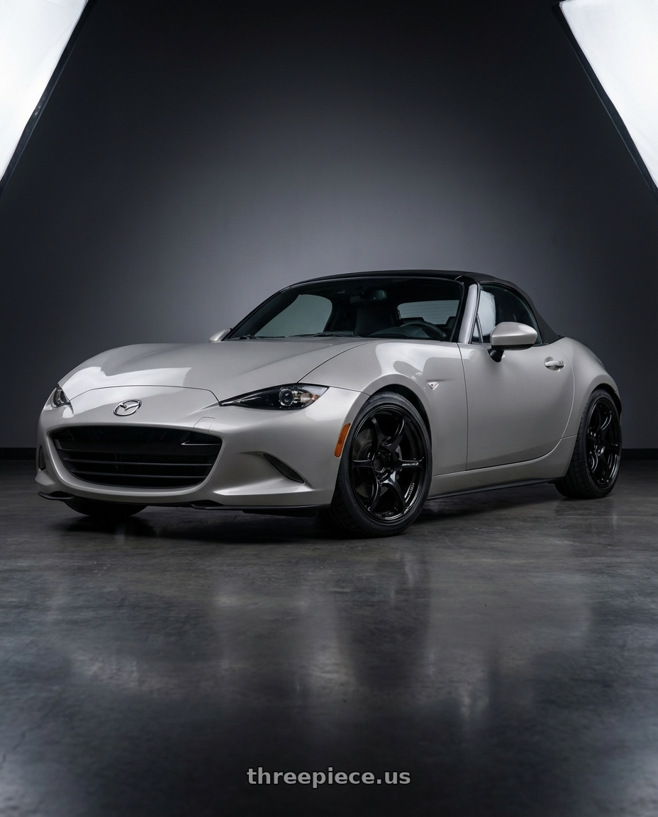 2021 Mazda MX-5 Miata ND with Advan RGIII 5x114.3 17x9.0+45 Gloss Black wheels