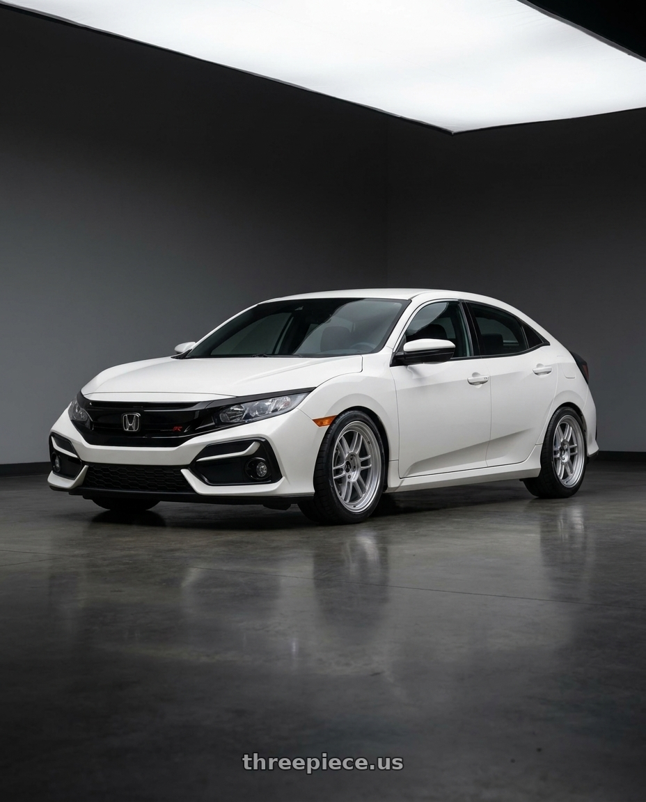 2021 Honda Civic Type R with Enkei RPF1 5x120 18x8.5+40 Silver wheels