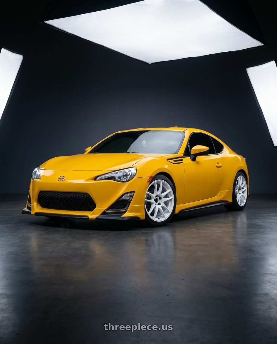 2015 Scion FRS Series 1 with Work Emotion Cr Kiwami 5x100 18x7.5 +38 White wheels