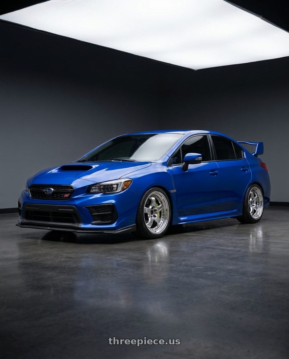 2020 Subaru Wrx Sti with Work Meister S1 3P 5x120 19x9.5+43 T Disk Bright Buff Finish wheels