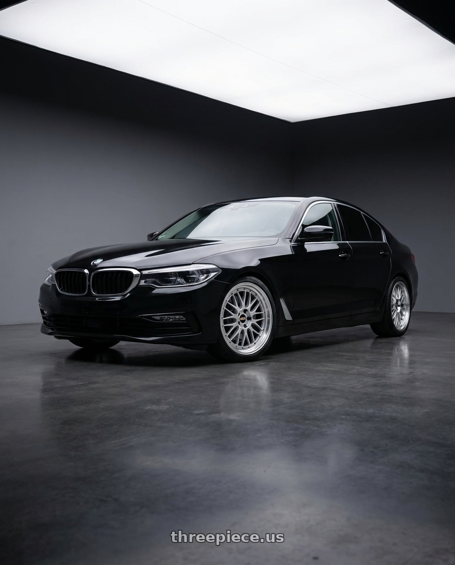 2018 BMW 5 with BBS LM 5x114.3 20x10.0+38 Diamond Silver wheels