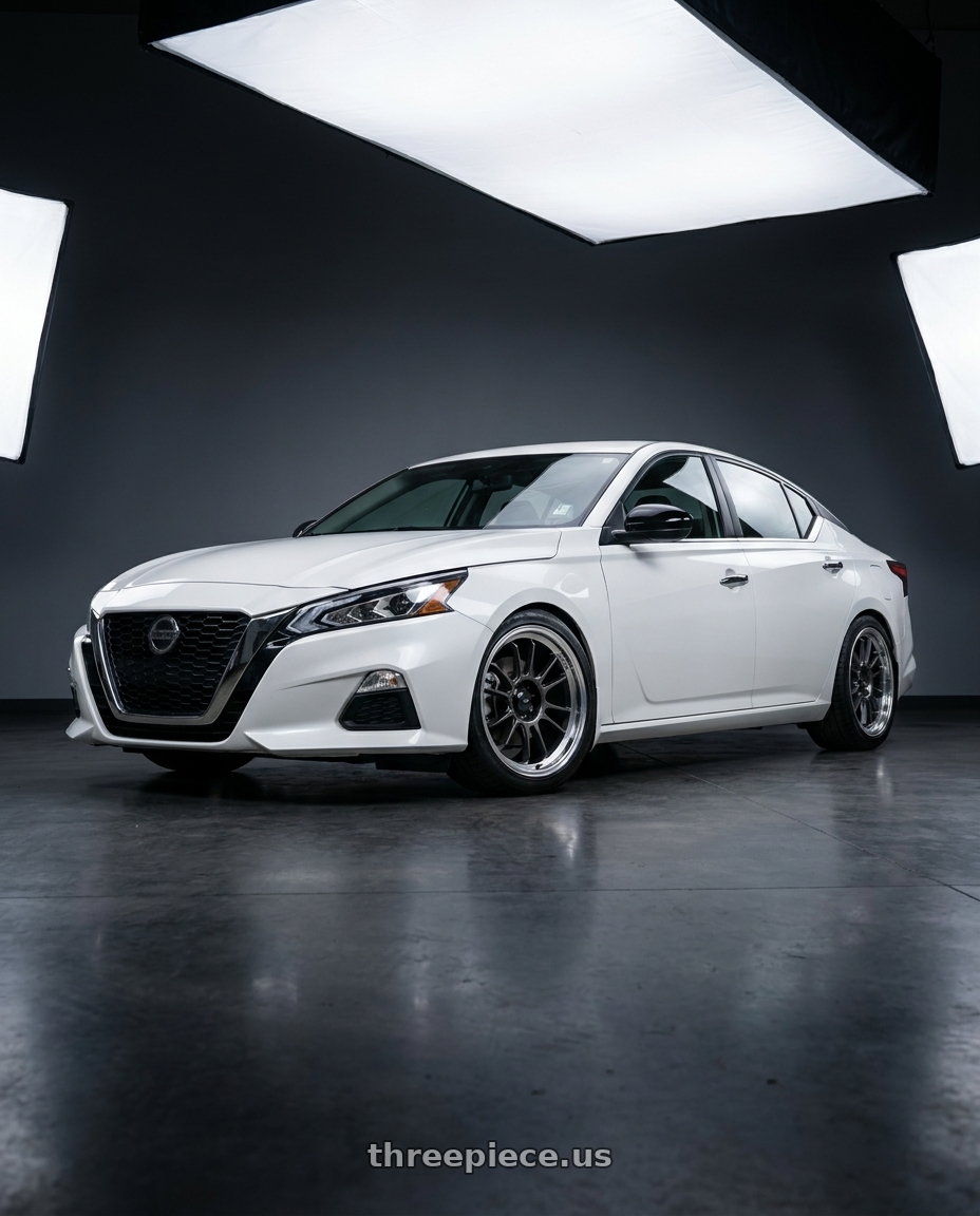 2021 Nissan Altima SV with Konig Hypergram 5x114.3 18x8.5+35 Metallic Carbon w/ Machined Lip wheels