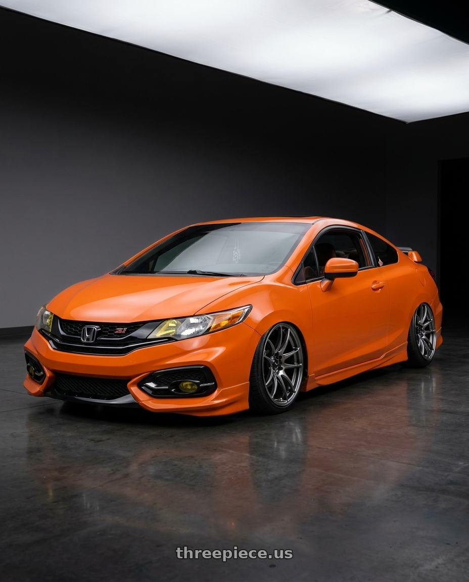 2015 honda civic si with Vors TR4 5x105 18x9.5  +35 Hyper Black wheels