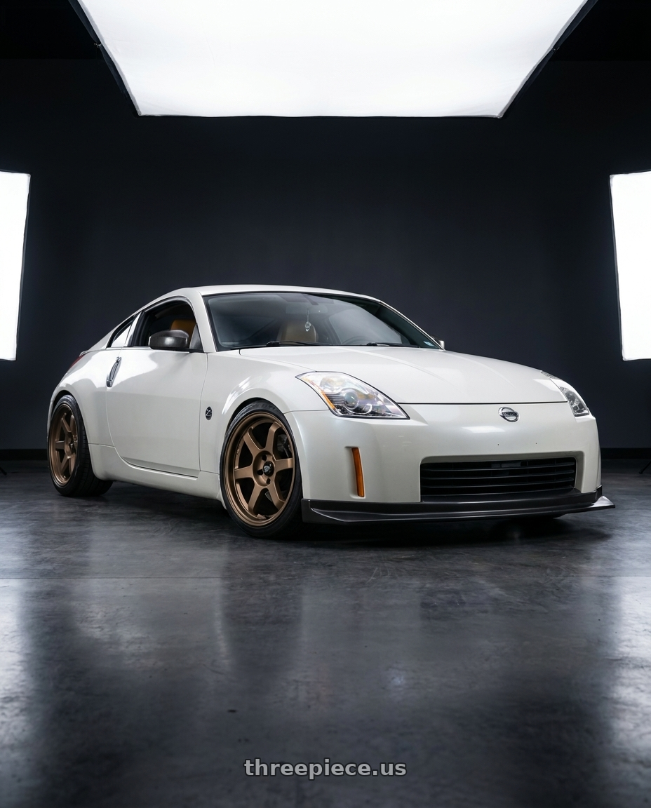 2007 nissan 350z with MST Wheels Time Attack 5x100 15x7.0 +20 Matte Bronze wheels