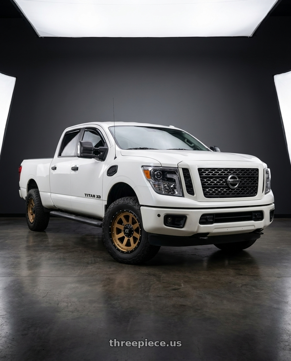 2018 Nissan Titan XD with FULL THROTTLE FT8 6x114.3/139.7 20x9+0 MATT BRONZE/MATT BLACK wheels