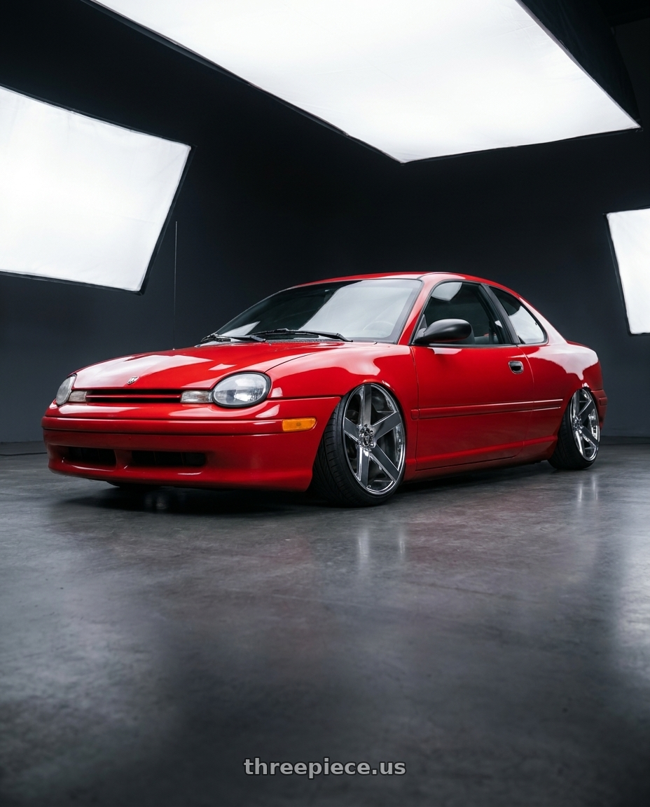 1995 Dodge Neon Coupe with DUB 1PC S115 BALLER 5X114.3 22X8.5 +38 CHROME PLATED wheels