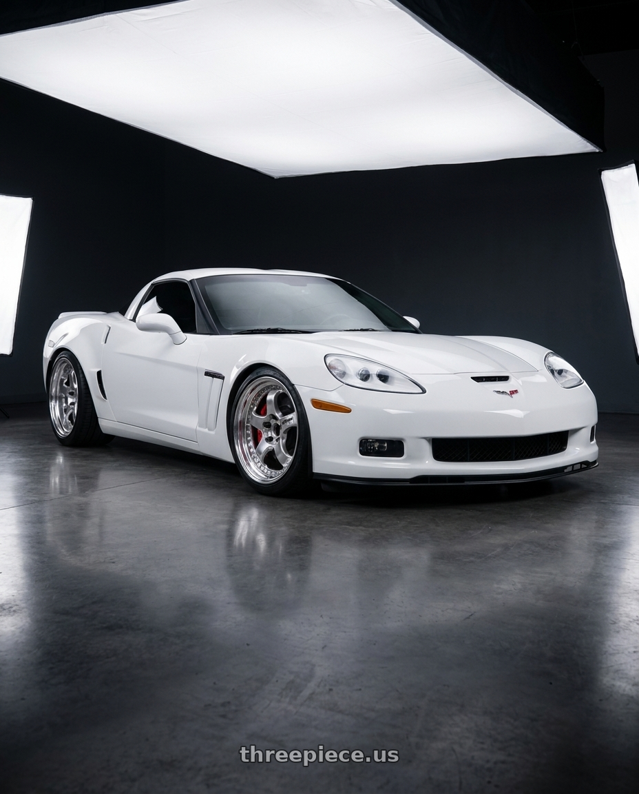 2012 chevrolet corvette with Work Meister S1 3P 5x120.65 19x9+31 R Disk Bright Buff Finish wheels