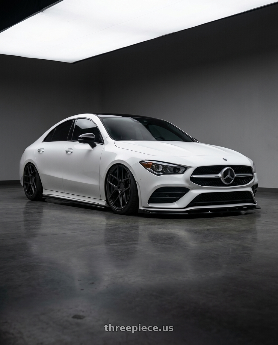 2023 Mercedes-Benz CLA C118 with Aodhan AFF2 5x112 19x8.5+35 Matte Black wheels