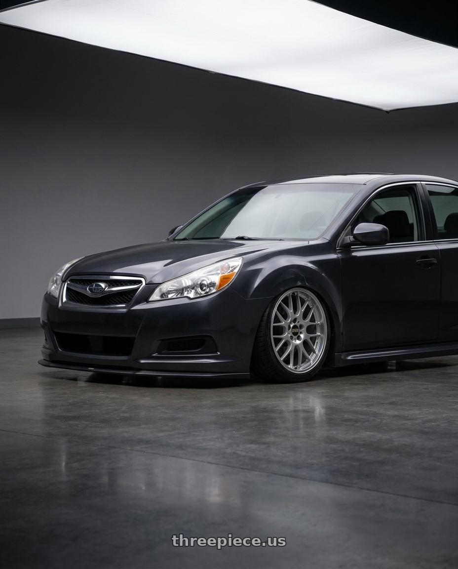 2011 Subaru legacy ts with BBS RG-R 5x114.3 19x9.5+22 Sport Silver wheels