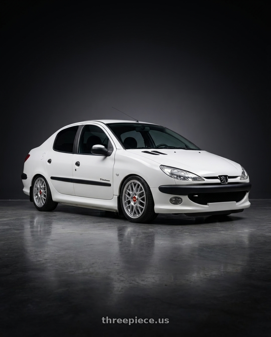 2011 Peugeot 206 SD with BBS RG-F 4x100 15x7 +33 Sport Silver wheels