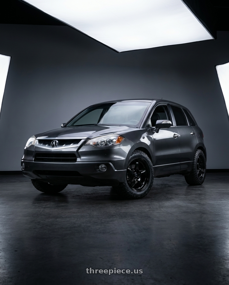 2008 Acura RDX with WedsSport RN-05M 5x114.3 18x9.0+20 Gloss Black wheels