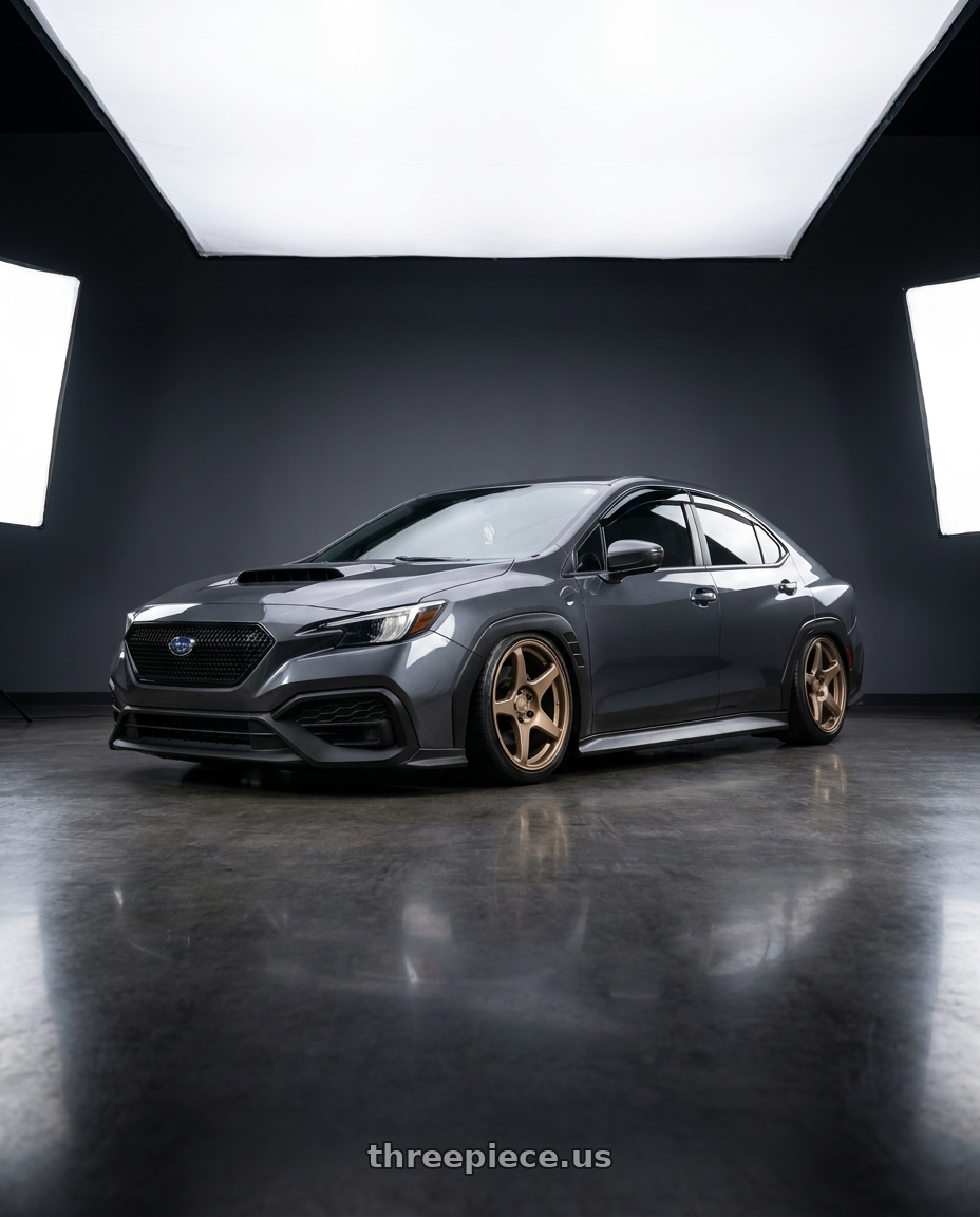 2024 subaru wrx base mag with Kansei K11B Tandem 5x114.3 18x9 35 Bronze wheels
