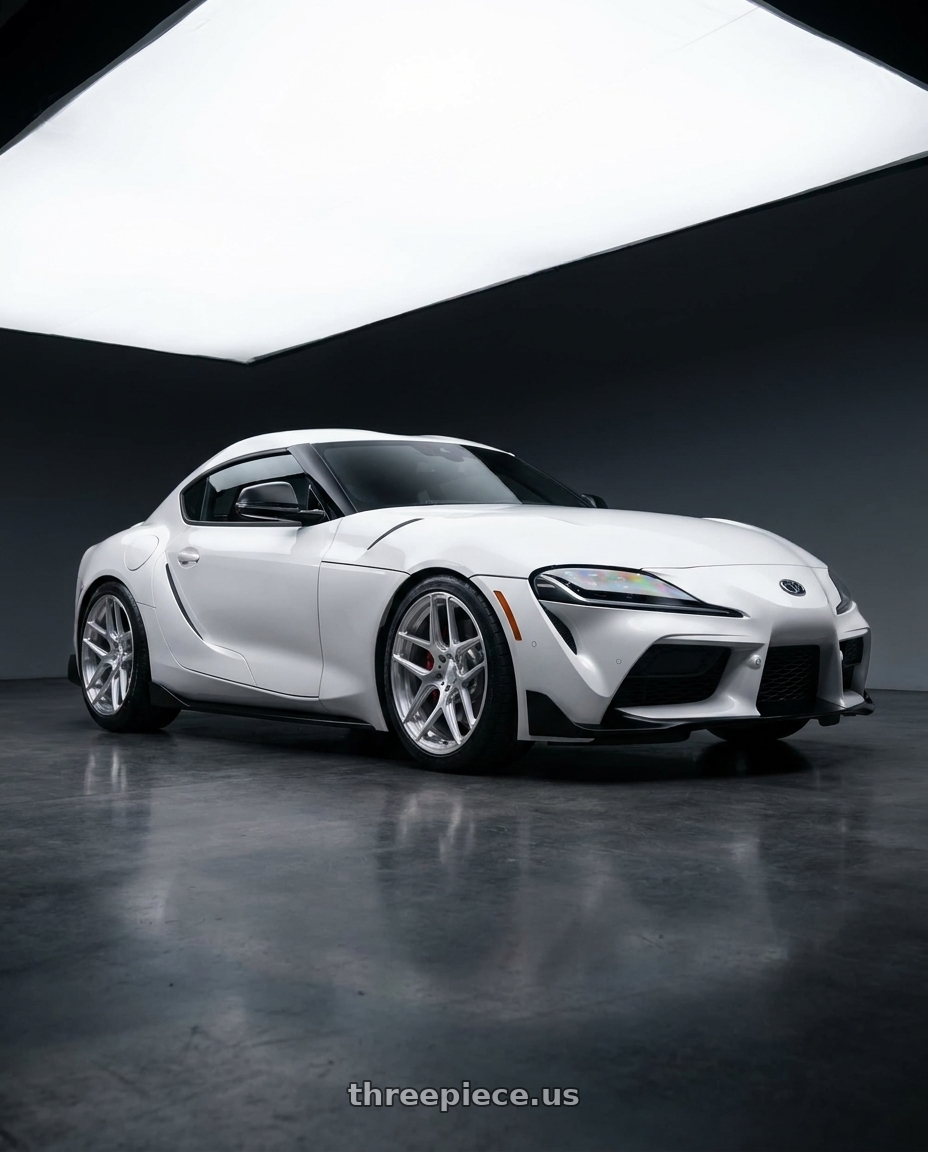 2022 Toyota GR Supra with MRR FS1 5x112 18x9.5  +25 Brushed Clear wheels