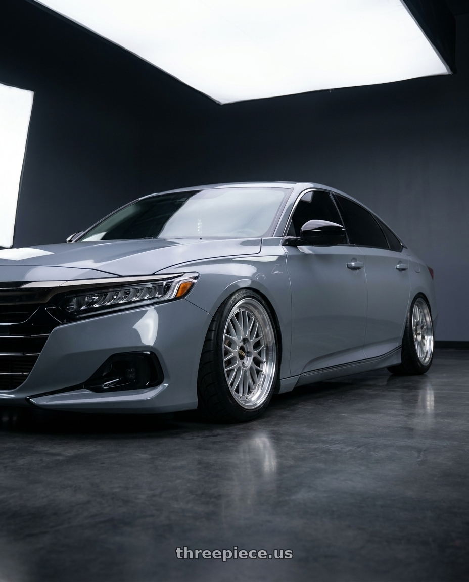 2021 honda accord with BBS LM 5x114.3 18x8.5+38 Diamond Silver wheels