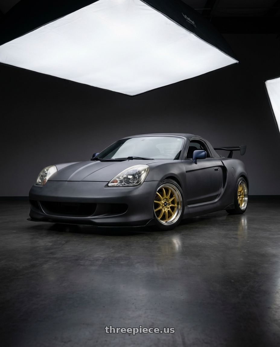 2005 Toyota Mr2 Spyder with MST Wheels MT11 5x100/5x114.3 17x9.0 +20 Gold w/Machined Lip wheels