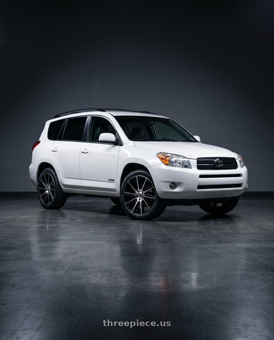 2006 Toyota Rav4 with MARQUEE WHEELS M4617 5x114.3 20x8.5+35 BLACK / MACHINED wheels