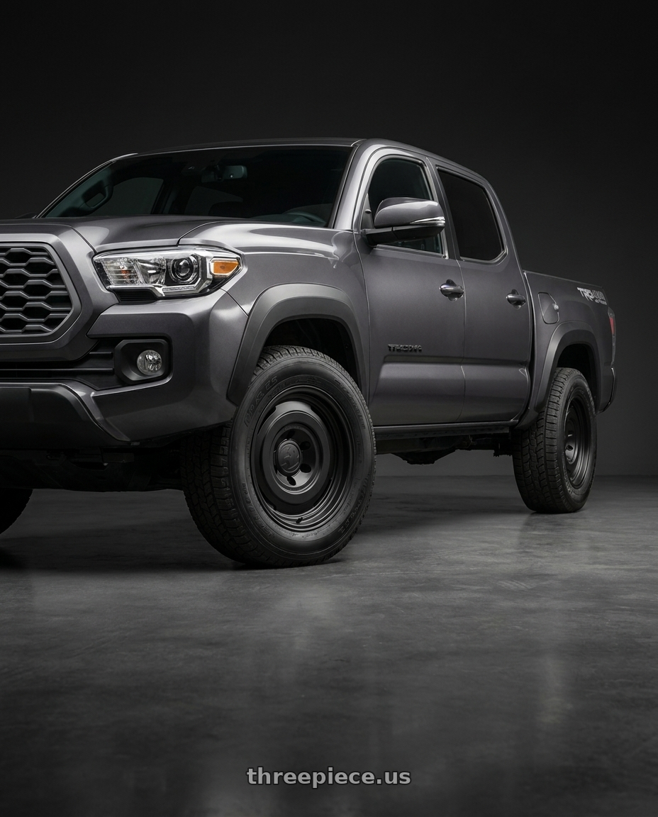 2022 toyota tacoma with fifteen52 ANALOG HD 5x120 17x8.0 +25 ASPHALT BLACK (SATIN BLACK) wheels