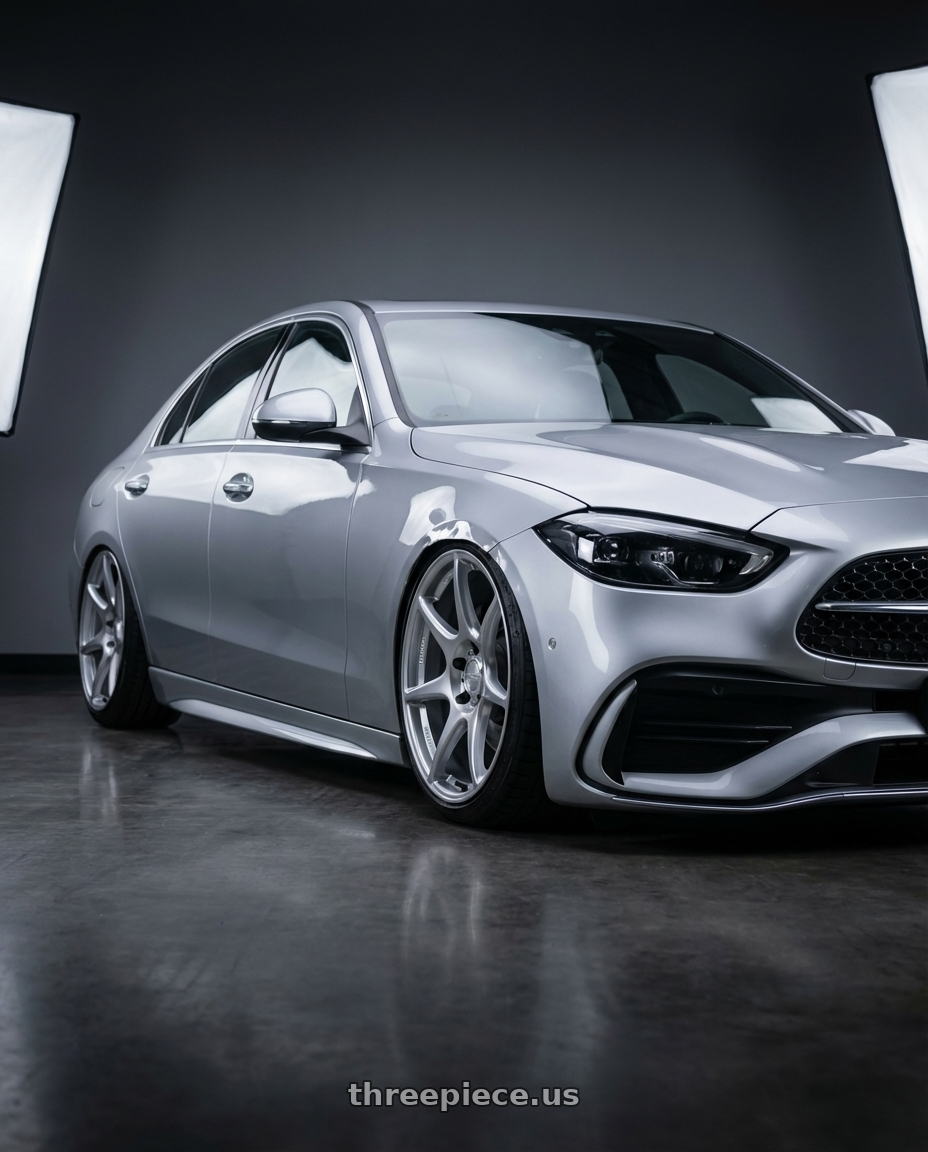 2022 Mercedes-Benz C-Class W206 with Kansei K11S Tandem 5X112 19x9.5 22 Hyper Silver wheels