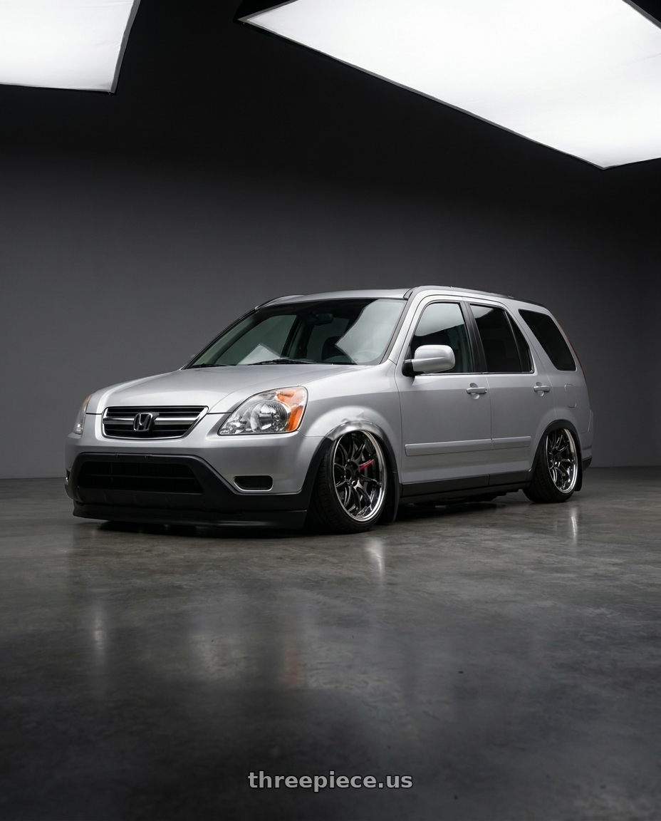 2004 Crv 2 with Work Zr10 2P 5x114.3 18x10.0 +45 Glim Black wheels