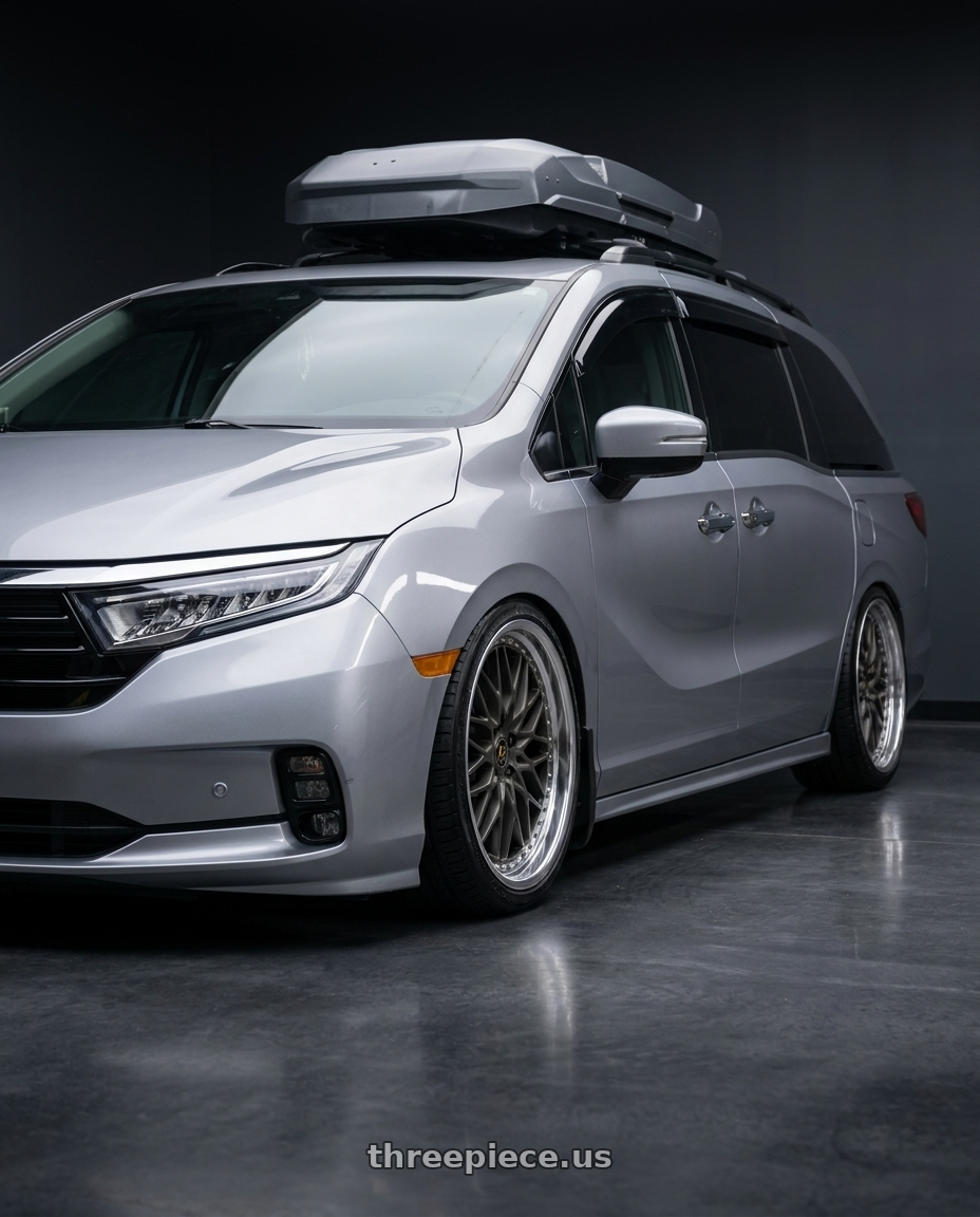 2024 Honda Odyssey with Work Vs-Xv 5x120 20x7.5+40 O Disk Matte Dark Gunmetal wheels
