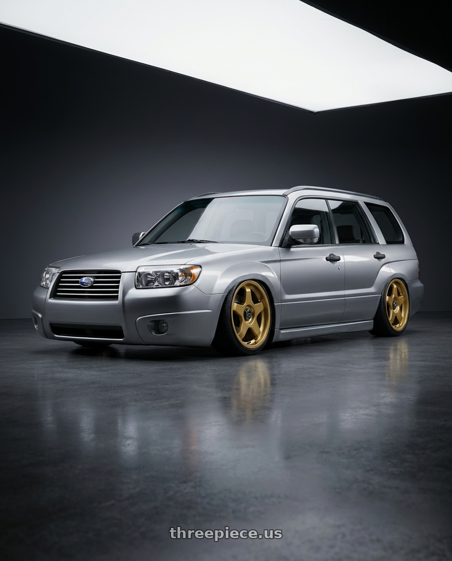 2006 Subaru fozzy with fifteen52 CHICANE 5x114.3 / 5x120 19x8.5 +35 GOLD (GLOSS GOLD) wheels