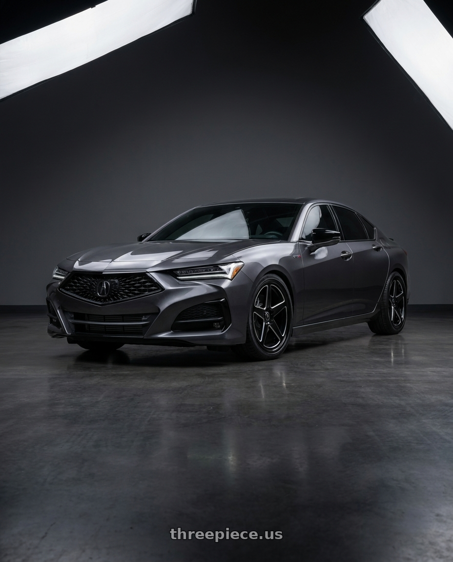 2022 Acura rod with MARQUEE WHEELS M9535 5x120 20x9+35 BLACK / MILLED wheels