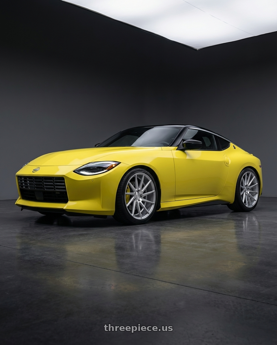 2024 Nissan Z with Niche 1PC M112 SURGE 5X114.3 19X8.5 +35 GLOSS SILVER MACHINED wheels