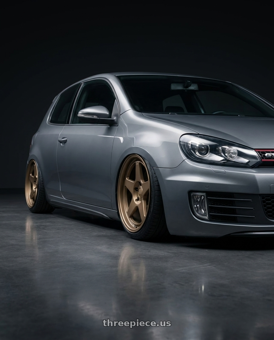 2013 Volkswagen GTI MK6 with Kansei K12B KNP 5X112 18x8.5 35 Bronze wheels
