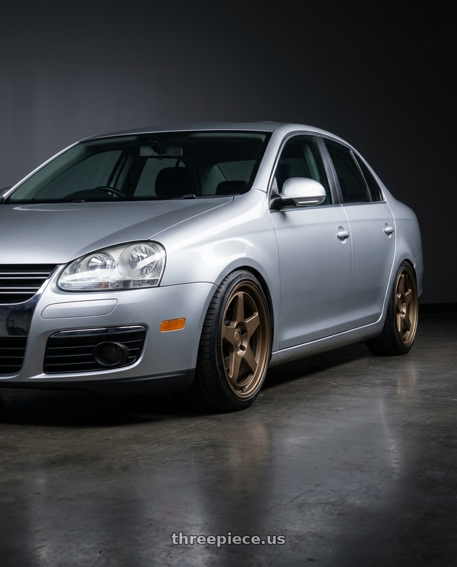2009 Volkswagen Jetta GLI MK5 with Kansei K12B KNP 5X112 18x8.5 35 Bronze wheels