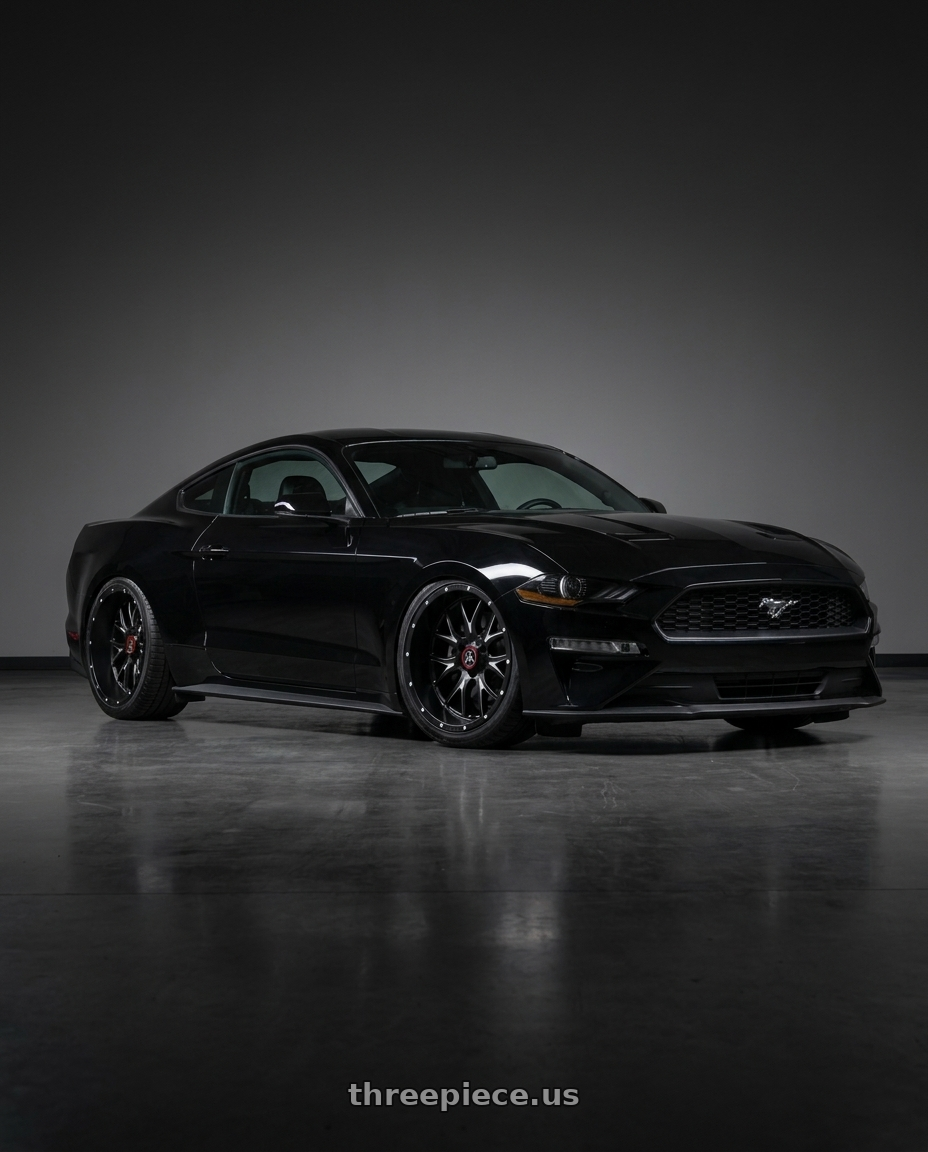 2023 Ford mustang with Asanti Off Road AB807 CARBINE 6X114.3 20X9 +40 SATIN BLACK MILLED wheels