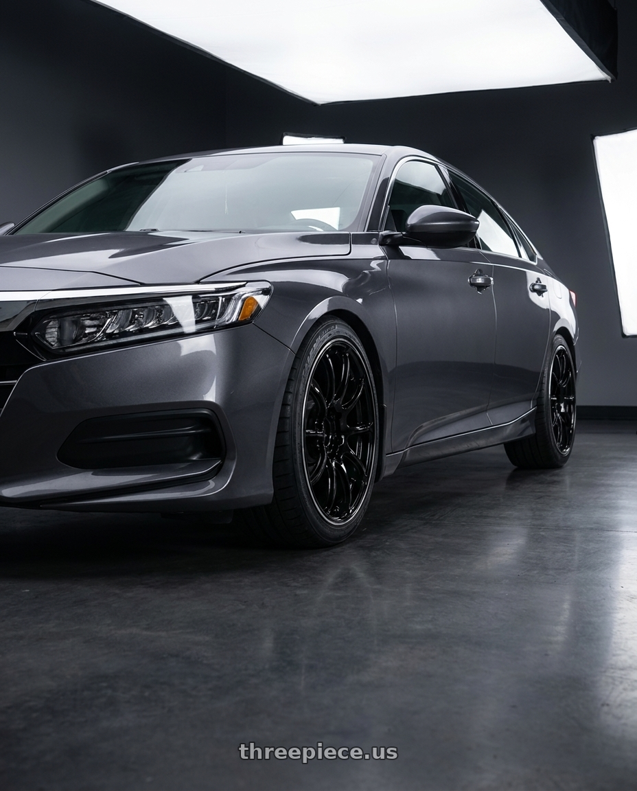 2019 honda accord lx with Advan Racing RZII 5x114.3 18x9.5 +35 RACING GLOSS BLACK & RING wheels