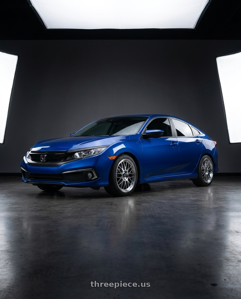 2020 Honda civic lx sedan with MST Wheels Time Attack 5x114.3 16x8.0 +20 Machined wheels