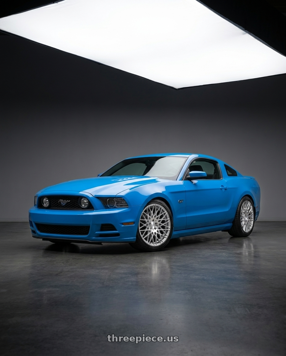2013 Mustang S197 with Avant Garde Wheels M540 5X100 18x8 +30 Silver Machined wheels