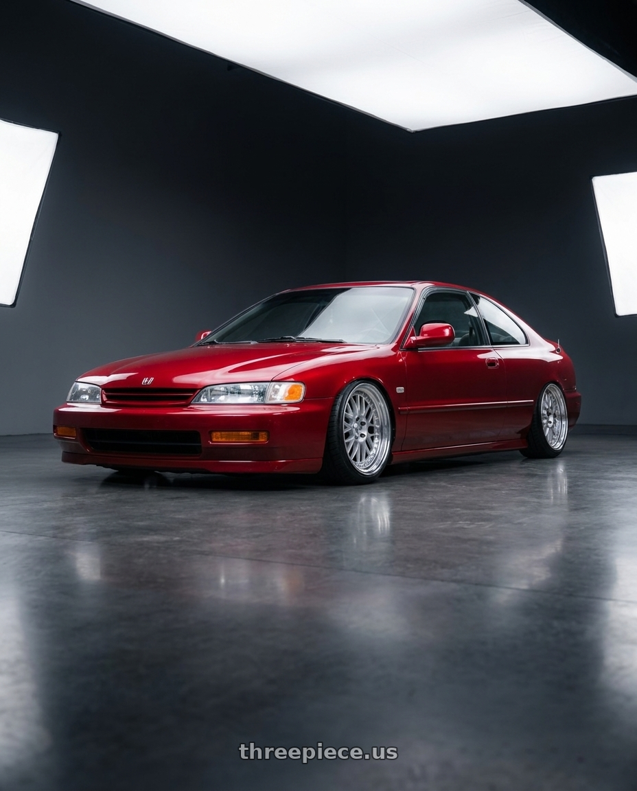 1996 HONDA ACCORD 2D EX with Work Meister M1 3p 4x114.3 16x7+38 W Disk Silver wheels