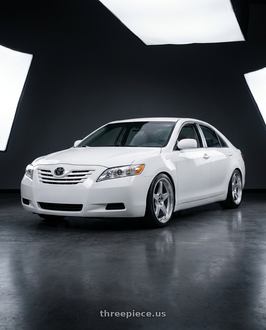 2008 Toyota Camry 20 E with ESR Wheels APEX SERIES AP5 5x120 18x8.5 +30 Hyper Silver wheels