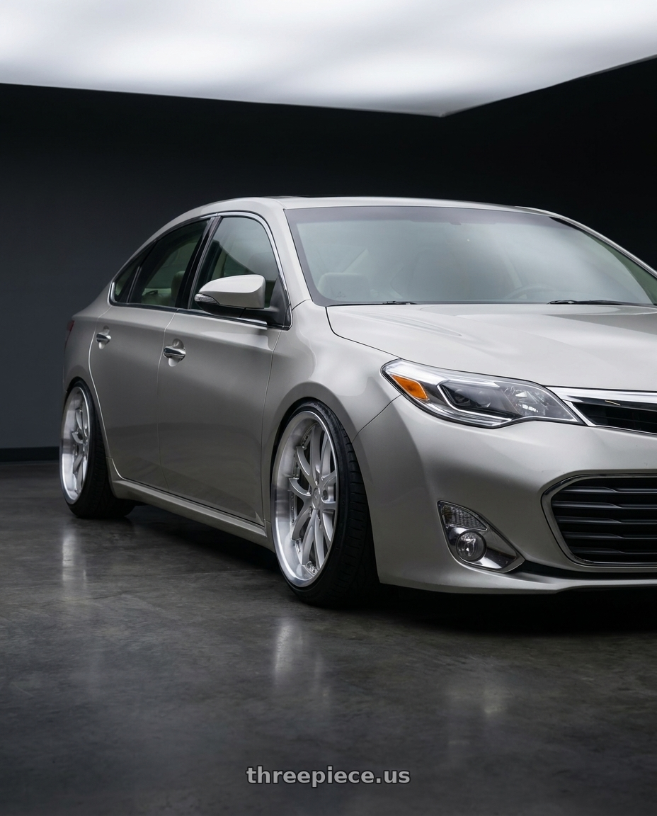 2013 toyota avalon with Vors AR5 5x114.3 19x9.5 +35 Silver Machine Face Lip Chrome Rivet wheels
