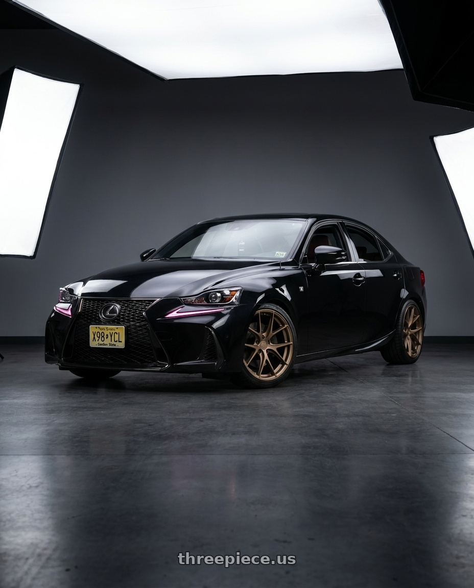 2018 Lexus is300 F sport with Aodhan AFF7 5x114.3 19x8.5+35 Matte Bronze wheels