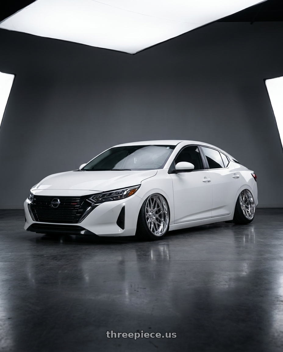 2025 Nissan Sentra  with Axe AF6 Forged 6x135/6x139.7 24X12 -44 FULLY POLISHED wheels