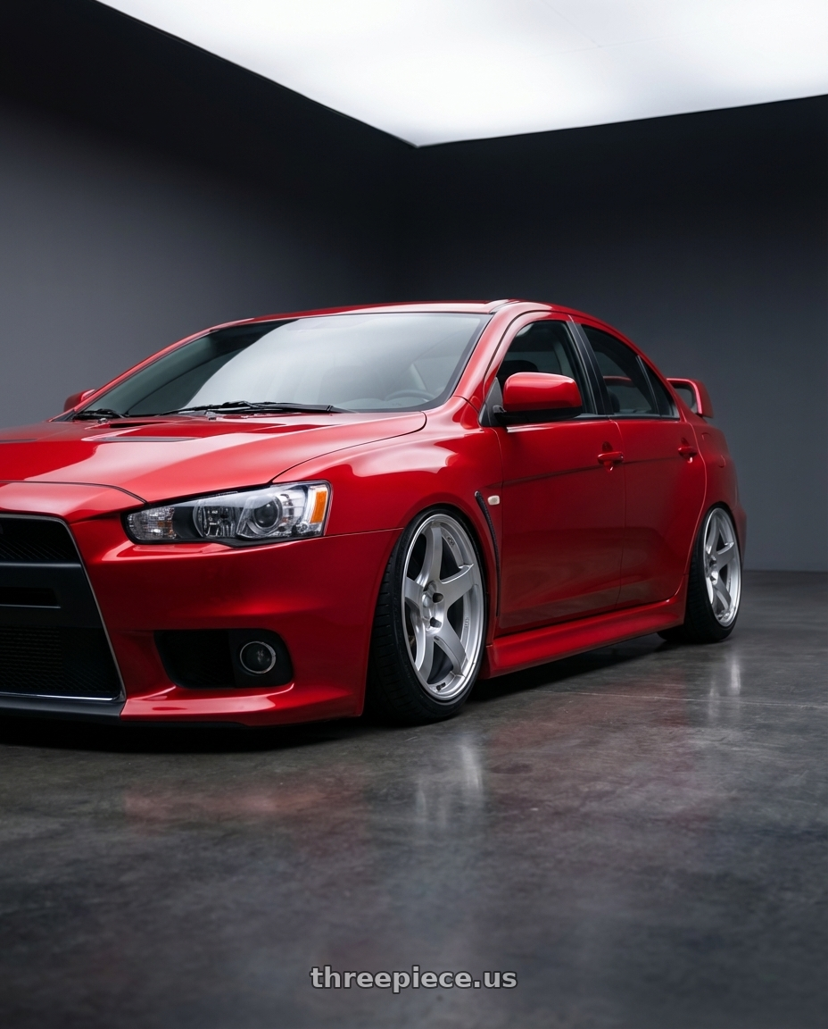 2012 Mitsubishi Lancer Evo X with Ssr Gtv01 5x114.3 18x8.5+40  GLARE SILVER wheels