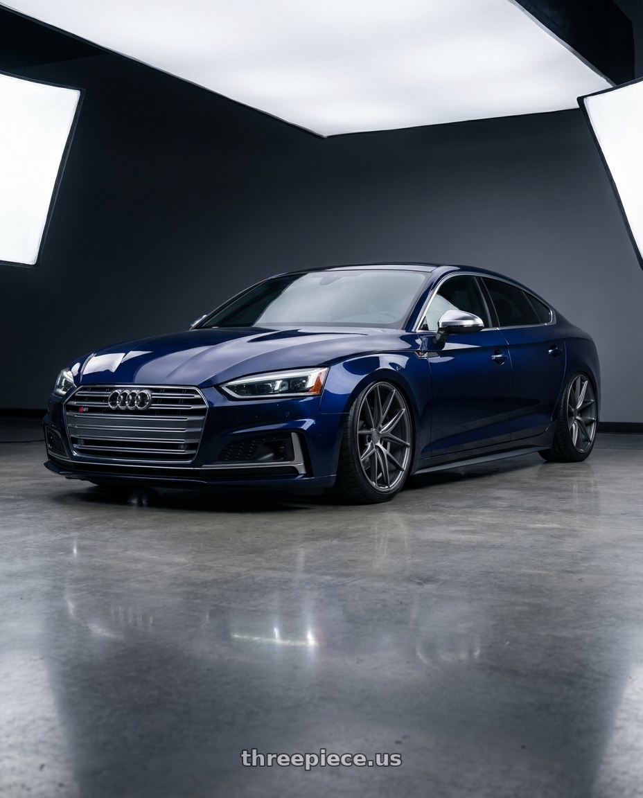 2014 Audi S5 B8 with Niche 1PC M116 MISANO 5X112 20X10.5 +27 MATTE GUN METAL wheels