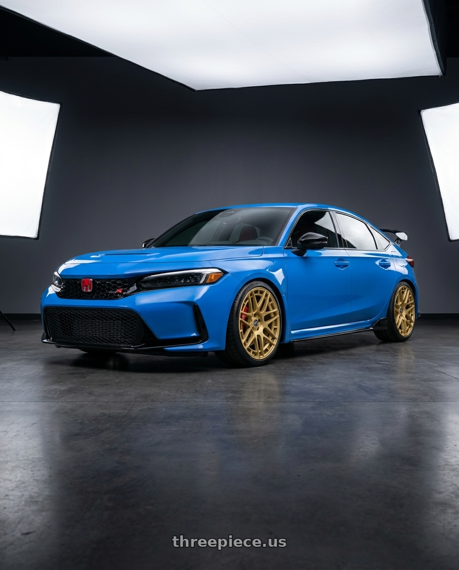 2024 Honda Civic Type R with Forgestar F14C 5x114.3 18x8.5 +38 Gold wheels