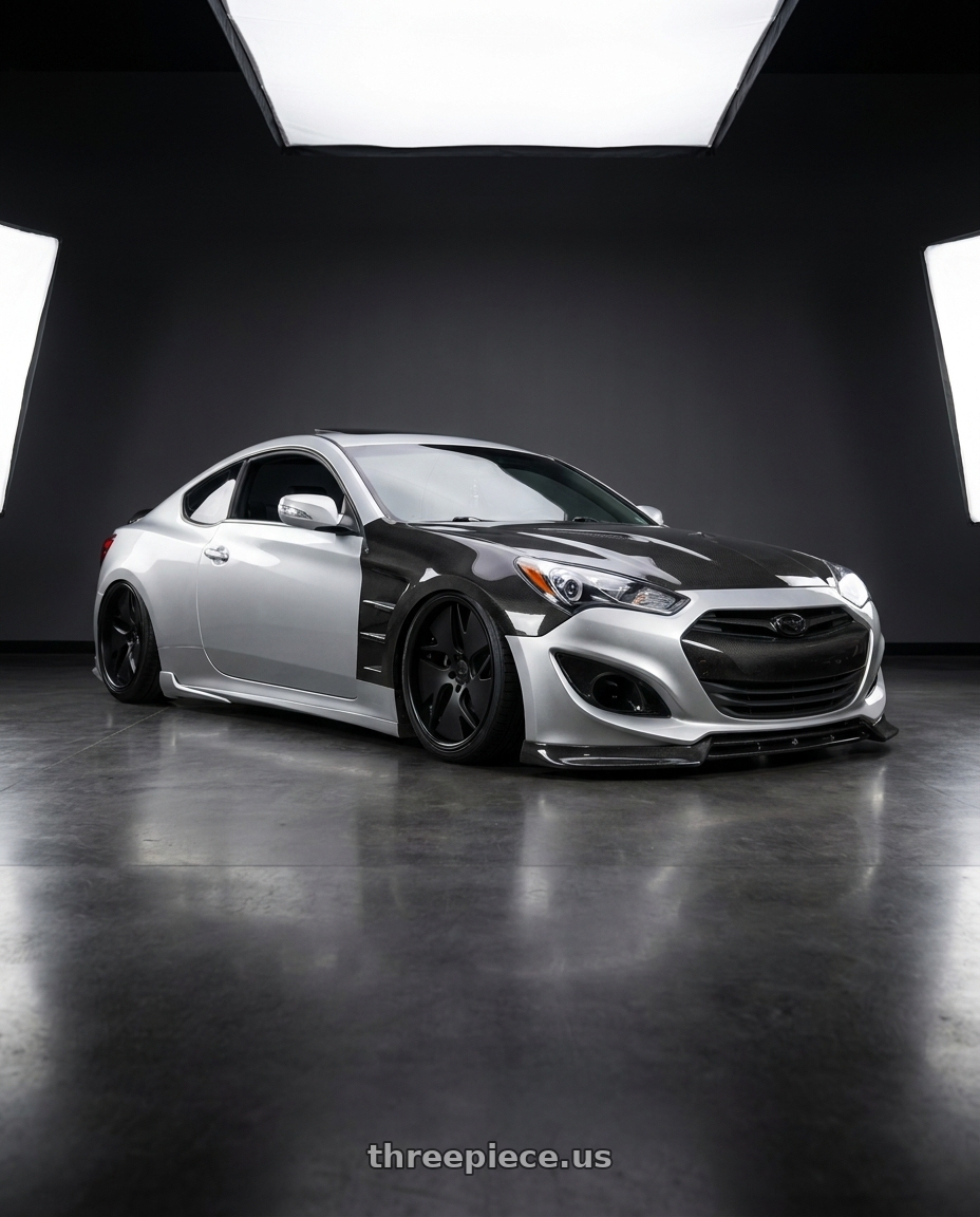 2013 hyundai genesis coupe with Work Gnosis Cvd 5x120 19x9.5+38 O Disk Matte Black wheels