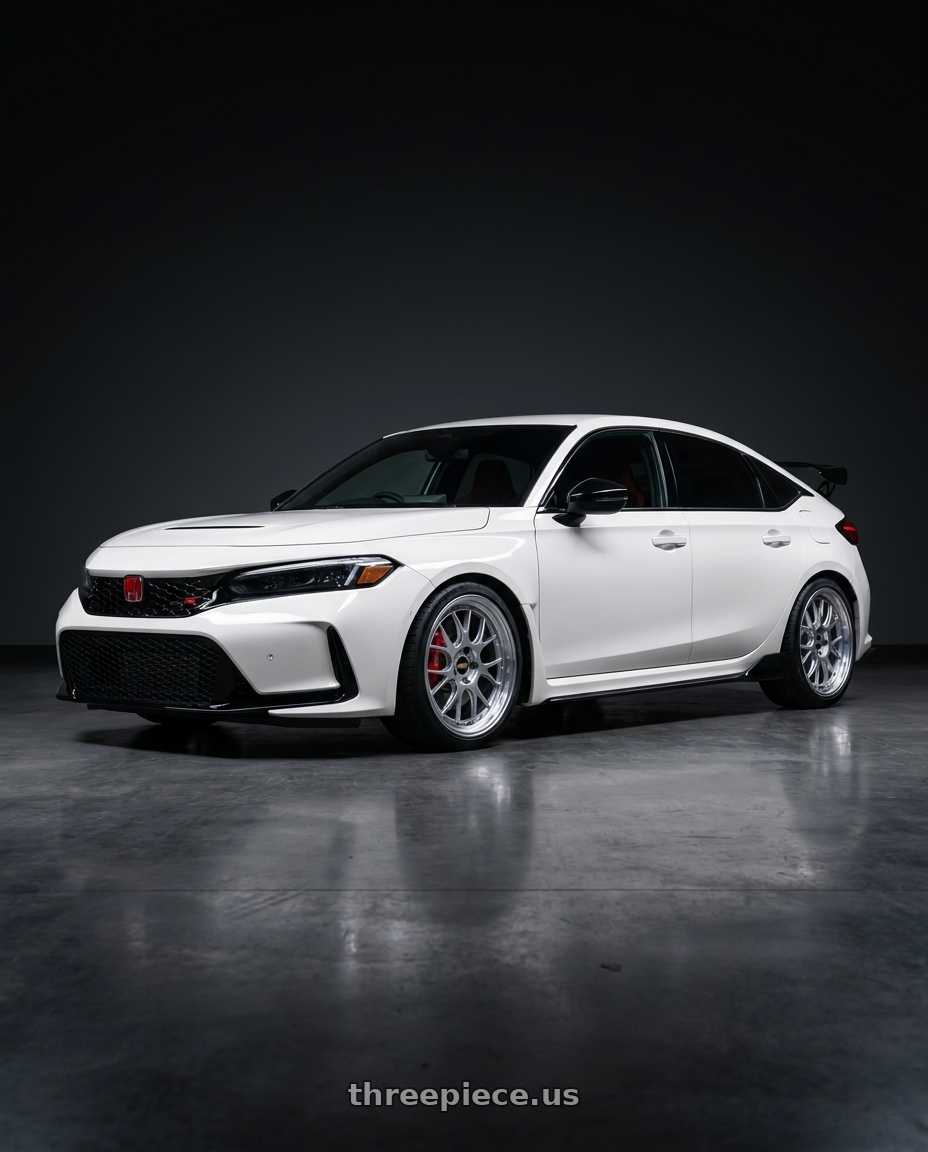 2023 Honda civic fl5 with BBS LM-R 5x114.3 19x8.5+43 Diamond Silver wheels