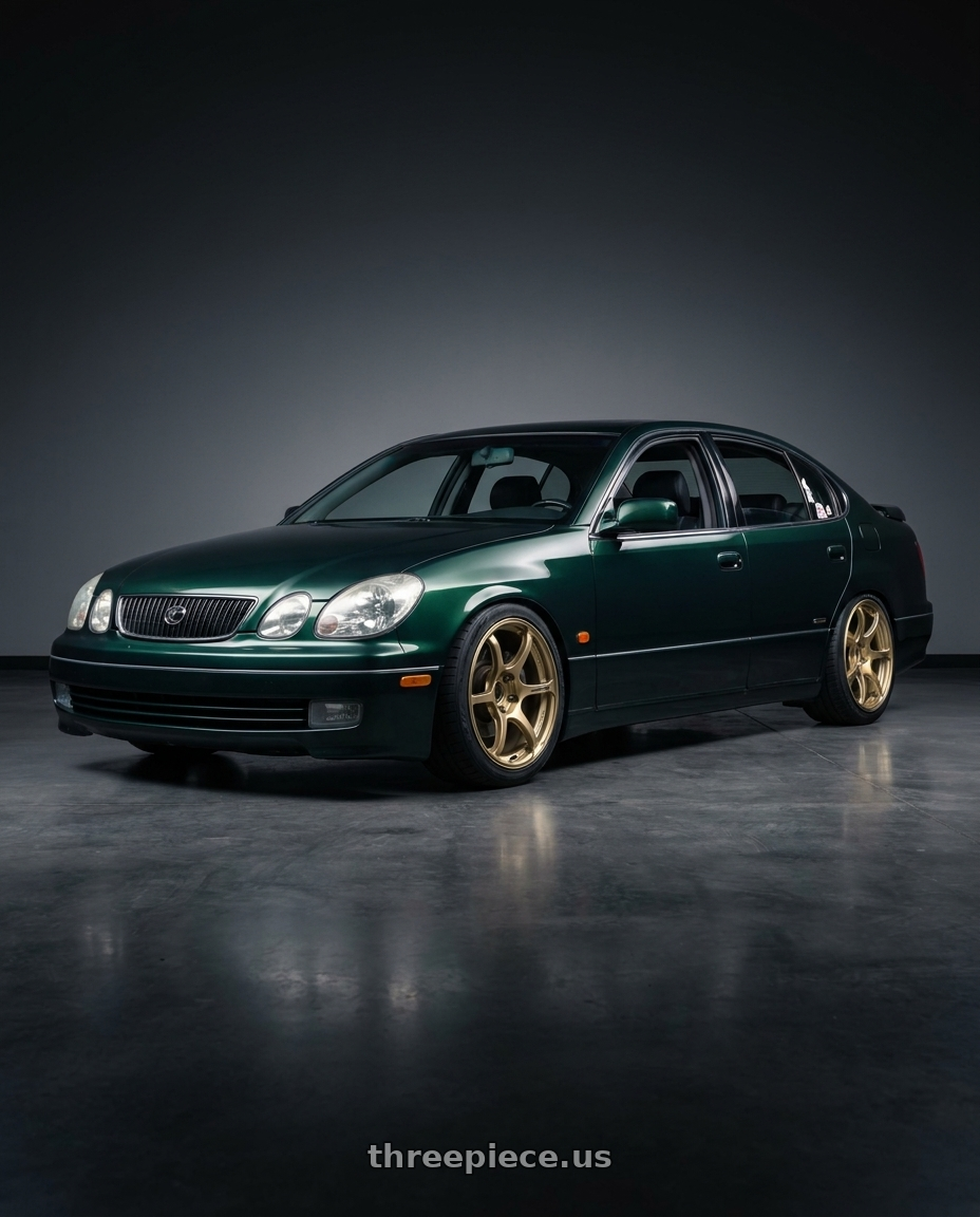 1998 toyota aristo with Advan RGIII 5x114.3 18x8.5+31 Gold wheels